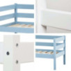 Lit junior ECO Comfort 70x160 avec tiroirs et barrière de sécurité, Bleu Rêve Lit junior ECO Comfort 70x160 avec tiroirs et barrière de sécurité, Bleu Rêve
