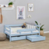 Lit junior ECO Comfort 70x160 avec tiroirs et barrière de sécurité, Bleu Rêve Lit junior ECO Comfort 70x160 avec tiroirs et barrière de sécurité, Bleu Rêve