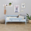 Lit junior ECO Comfort 70x160 avec barrière de sécurité, Bleu rêve Lit junior ECO Comfort 70x160 avec barrière de sécurité, Bleu rêve
