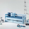 Lit junior ECO Comfort 70x160 avec tiroirs, Bleu Rêve Lit junior ECO Comfort 70x160 avec tiroirs, Bleu Rêve