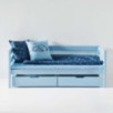 Lit junior ECO Comfort 70x160 avec tiroirs, Bleu Rêve Lit junior ECO Comfort 70x160 avec tiroirs, Bleu Rêve