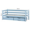 Lit junior ECO Comfort 70x160 avec tiroirs, Bleu Rêve Lit junior ECO Comfort 70x160 avec tiroirs, Bleu Rêve