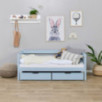 Lit junior ECO Comfort 70x160 avec tiroirs, Bleu Rêve Lit junior ECO Comfort 70x160 avec tiroirs, Bleu Rêve