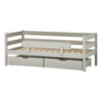 Lit junior ECO Comfort 70x160 avec tiroirs et barrière de sécurité, Gris Dove Lit junior ECO Comfort 70x160 avec tiroirs et barrière de sécurité, Gris Dove