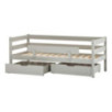 Lit junior ECO Comfort 70x160 avec tiroirs et barrière de sécurité, Gris Dove Lit junior ECO Comfort 70x160 avec tiroirs et barrière de sécurité, Gris Dove