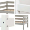 Lit junior ECO Comfort 70x160 avec tiroirs et barrière de sécurité, Gris Dove Lit junior ECO Comfort 70x160 avec tiroirs et barrière de sécurité, Gris Dove