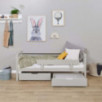 Lit junior ECO Comfort 70x160 avec tiroirs et barrière de sécurité, Gris Dove Lit junior ECO Comfort 70x160 avec tiroirs et barrière de sécurité, Gris Dove