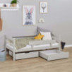 Lit junior ECO Comfort 70x160 avec tiroirs et barrière de sécurité, Gris Dove Lit junior ECO Comfort 70x160 avec tiroirs et barrière de sécurité, Gris Dove