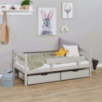 Lit junior ECO Comfort 70x160 avec tiroirs et barrière de sécurité, Gris Dove Lit junior ECO Comfort 70x160 avec tiroirs et barrière de sécurité, Gris Dove