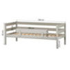 Lit junior ECO Comfort 70x160 avec barrière de sécurité, Gris Pigeon Lit junior ECO Comfort 70x160 avec barrière de sécurité, Gris Pigeon