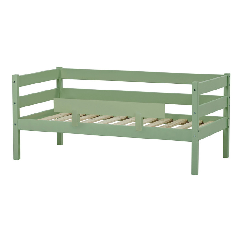 Lit junior ECO Comfort 70x160 avec barrière de sécurité, Vert Pâle