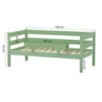 Lit junior ECO Comfort 70x160 avec barrière de sécurité, Vert Pâle Lit junior ECO Comfort 70x160 avec barrière de sécurité, Vert Pâle