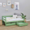 Lit junior ECO Comfort 70x160 avec tiroirs, Vert pâle