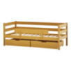 Lit junior ECO Comfort 70x160 avec tiroirs et barrière de sécurité, Jaune d'Automne