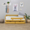 Lit junior ECO Comfort 70x160 avec tiroirs et barrière de sécurité, Jaune d'Automne