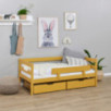 Lit junior ECO Comfort 70x160 avec tiroirs et barrière de sécurité, Jaune d'Automne