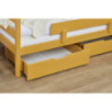 Lit junior ECO Comfort 70x160 avec tiroirs et barrière de sécurité, Jaune d'Automne