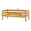 Lit junior ECO Comfort 70x160 avec barrière de sécurité, Jaune d'Automne