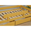 Lit junior ECO Comfort 70x160 avec barrière de sécurité, Jaune d'Automne