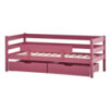 Lit junior ECO Comfort 70x160 avec tiroirs et barrière de sécurité, Rose Baroque
