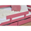 Lit junior ECO Comfort 70x160 avec tiroirs et barrière de sécurité, Rose Baroque