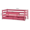 Lit junior ECO Comfort 70x160 avec tiroirs et barrière de sécurité, Rose Baroque