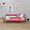 Lit junior ECO Comfort 70x160 avec barrière de sécurité, Rose Baroque