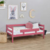 Lit junior ECO Comfort 70x160 avec barrière de sécurité, Rose Baroque