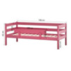 Lit junior ECO Comfort 70x160 avec barrière de sécurité, Rose Baroque