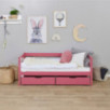 Lit junior ECO Comfort 70x160 avec tiroirs, Rose Baroque