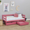 Lit junior ECO Comfort 70x160 avec tiroirs, Rose Baroque