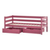 Lit junior ECO Comfort 70x160 avec tiroirs, Rose Baroque