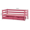 Lit junior ECO Comfort 70x160 avec tiroirs, Rose Baroque