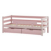 Lit junior ECO Comfort 70x160 avec tiroirs et barrière de sécurité, Rose pâle