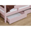 Lit junior ECO Comfort 70x160 avec tiroirs et barrière de sécurité, Rose pâle