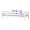Lit junior écologique de luxe Hoppekids 90x200cm avec 1/2 barrière de lit, cadre à lattes flexible, blanc Lit junior écologique de luxe Hoppekids 90x200cm avec 1/2 barrière de lit, cadre à lattes flexible, blanc