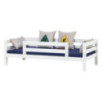 Lit junior écologique de luxe Hoppekids 90x200cm avec 1/2 barrière de lit, cadre à lattes flexible, blanc Lit junior écologique de luxe Hoppekids 90x200cm avec 1/2 barrière de lit, cadre à lattes flexible, blanc