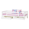 Lit junior écologique de luxe Hoppekids 90x200cm avec 1/2 barrière de lit, cadre à lattes flexible, blanc Lit junior écologique de luxe Hoppekids 90x200cm avec 1/2 barrière de lit, cadre à lattes flexible, blanc