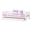 Lit junior écologique de luxe Hoppekids 90x200cm avec 1/2 barrière de lit, cadre à lattes flexible, blanc Lit junior écologique de luxe Hoppekids 90x200cm avec 1/2 barrière de lit, cadre à lattes flexible, blanc