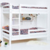 Lit superposé haut ECO Luxury 90x200 cm avec deux barrières de lit, cadre à lattes flexible, blanc Lit superposé haut ECO Luxury 90x200 cm avec deux barrières de lit, cadre à lattes flexible, blanc