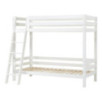 Lit superposé de luxe ECO Hoppekids avec barrière de lit 90x200cm, échelle inclinée, cadre à lattes flexible, blanc Lit superposé de luxe ECO Hoppekids avec barrière de lit 90x200cm, échelle inclinée, cadre à lattes flexible, blanc