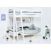 Lit superposé de luxe ECO Hoppekids avec barrière de lit 90x200cm, échelle inclinée, cadre à lattes flexible, blanc Lit superposé de luxe ECO Hoppekids avec barrière de lit 90x200cm, échelle inclinée, cadre à lattes flexible, blanc