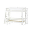 Lit superposé de luxe ECO Hoppekids avec barrière de lit 90x200cm, échelle inclinée, cadre à lattes flexible, blanc Lit superposé de luxe ECO Hoppekids avec barrière de lit 90x200cm, échelle inclinée, cadre à lattes flexible, blanc