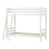 Lit superposé haut ECO Luxury 90x200cm avec échelle inclinée, cadre de lattes flexible, blanc Lit superposé haut ECO Luxury 90x200cm avec échelle inclinée, cadre de lattes flexible, blanc