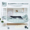 Lit superposé haut ECO Luxury 90x200cm avec échelle inclinée, cadre de lattes flexible, blanc Lit superposé haut ECO Luxury 90x200cm avec échelle inclinée, cadre de lattes flexible, blanc