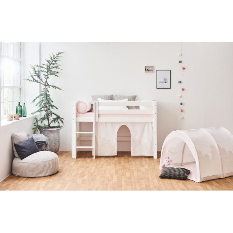 Lit mi-hauteur ECO Luxe 70x160cm, Blanc