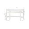 Lit mi-hauteur ECO Luxe 70x160cm, Blanc
