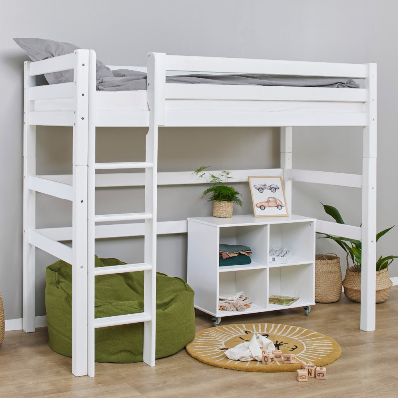 Lit mezzanine de luxe Hoppekids ECO 90x200 cm, blanc
