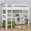 Lit mezzanine de luxe Hoppekids ECO 90x200 cm, blanc