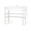 Lit mezzanine de luxe Hoppekids ECO 90x200 cm, blanc